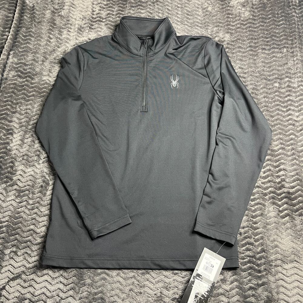 Men’s Spyder Prospect Zip black T-Neck Base-Layer Size M NWT